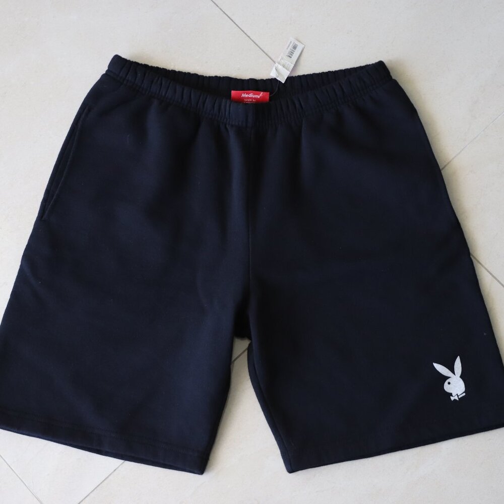 NWT Supreme x Playboy SS16 Sweat Shorts Black size Medium